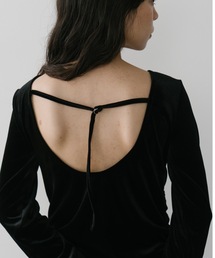 DRWCYS | カップインサイドギャザーベロアトップス(Tシャツ/カットソー)