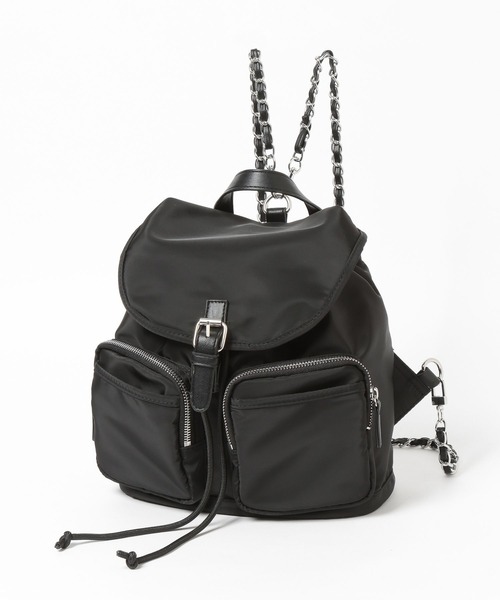 LOWRYS FARM（ローリーズファーム）の「チェーンショルダーリュック　600865（ショルダーバッグ・レディース・ブラック・FREE）」の2枚目の写真