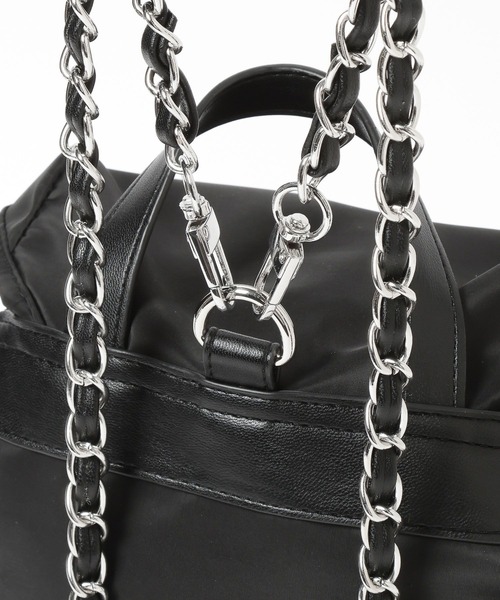 LOWRYS FARM（ローリーズファーム）の「チェーンショルダーリュック　600865（ショルダーバッグ・レディース・ブラック・FREE）」の8枚目の写真