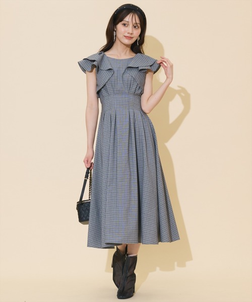 WILLSELECTION(ウィルセレクション)の「ラッフルスリーブバックリボンワンピース(ワンピース・レディース・ブラウン系その他/ブラック系その他/ダークブラウン・FREE)」の2枚目の写真