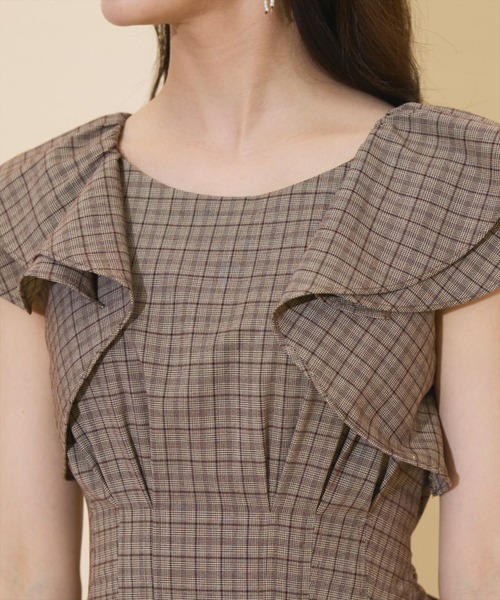 WILLSELECTION(ウィルセレクション)の「ラッフルスリーブバックリボンワンピース(ワンピース・レディース・ブラウン系その他/ブラック系その他/ダークブラウン・FREE)」の10枚目の写真