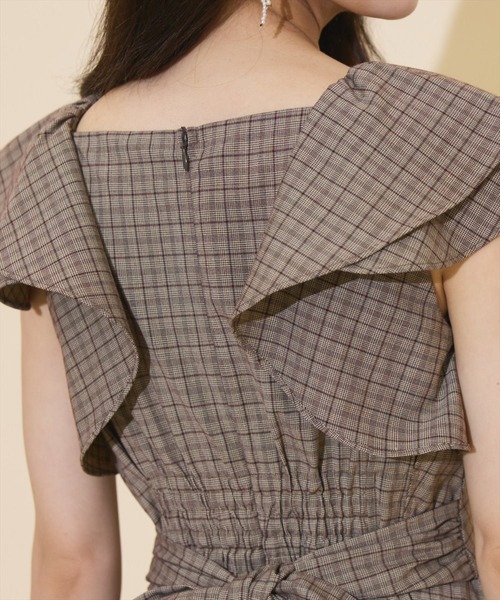 WILLSELECTION(ウィルセレクション)の「ラッフルスリーブバックリボンワンピース(ワンピース・レディース・ブラウン系その他/ブラック系その他/ダークブラウン・FREE)」の12枚目の写真