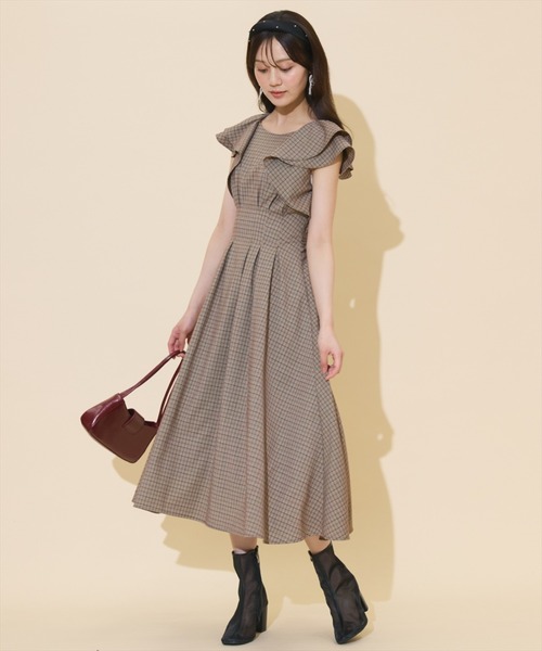 WILLSELECTION(ウィルセレクション)の「ラッフルスリーブバックリボンワンピース(ワンピース・レディース・ブラウン系その他/ブラック系その他/ダークブラウン・FREE)」の17枚目の写真