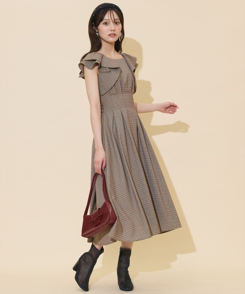 WILLSELECTION(ウィルセレクション)の「ラッフルスリーブバックリボンワンピース(ワンピース・レディース・ブラウン系その他/ブラック系その他/ダークブラウン・FREE)」の18枚目の写真