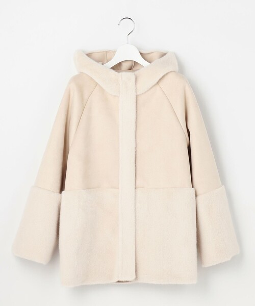 ANY SIS(エニィスィス)の「Luxuryフェイクムートン コート(ムートンコート・レディース・ブラウン系/アイボリー系・X-SMALL)」の8枚目の写真
