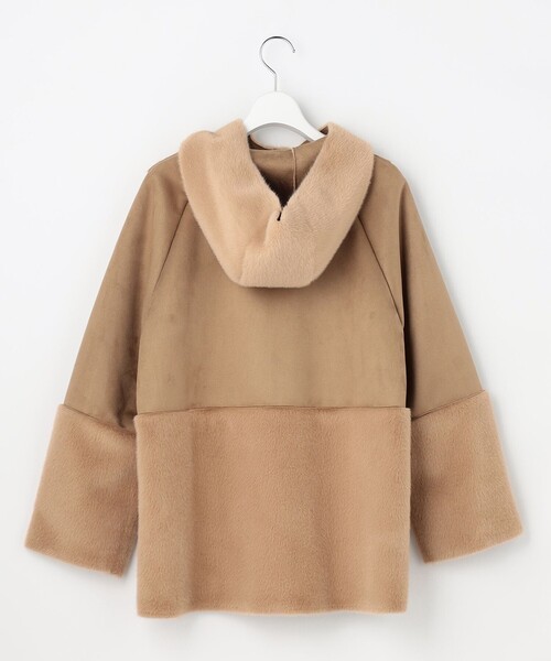 ANY SIS(エニィスィス)の「Luxuryフェイクムートン コート(ムートンコート・レディース・ブラウン系/アイボリー系・X-SMALL)」の10枚目の写真