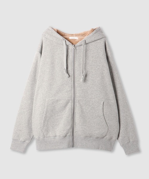NAVY(ネイビー)の「nAvy 裏シャギージップパーカ(パーカー・レディース・杢グレー/ブラック/オートミール/ブラウン・M/L)」の1枚目の写真