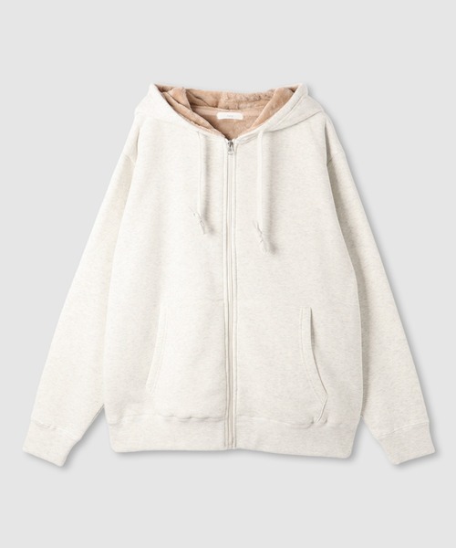 NAVY(ネイビー)の「nAvy 裏シャギージップパーカ(パーカー・レディース・杢グレー/ブラック/オートミール/ブラウン・M/L)」の16枚目の写真