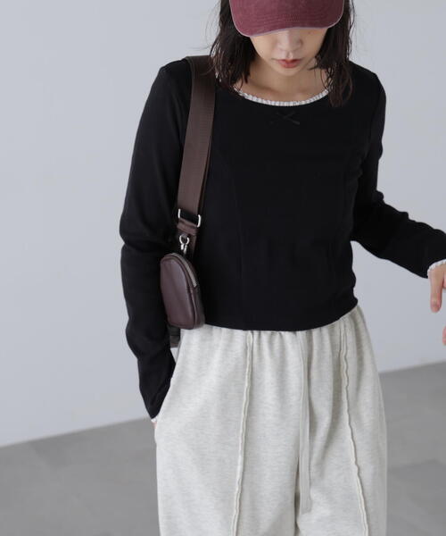 FREE'S MART（フリーズマート）の「◆コンパクトフリルカットソー（Tシャツ/カットソー・レディース・ブラック/グレー/ホワイト・FREE）」の5枚目の写真