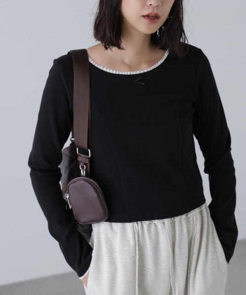 FREE'S MART（フリーズマート）の「◆コンパクトフリルカットソー（Tシャツ/カットソー・レディース・ブラック/グレー/ホワイト・FREE）」の6枚目の写真