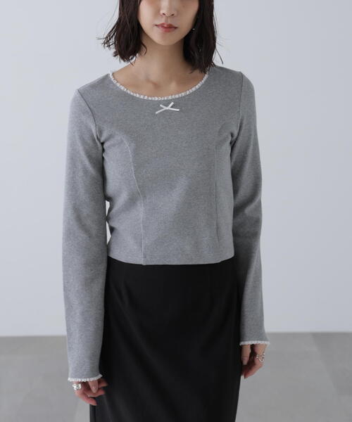 FREE'S MART（フリーズマート）の「◆コンパクトフリルカットソー（Tシャツ/カットソー・レディース・ブラック/グレー/ホワイト・FREE）」の18枚目の写真