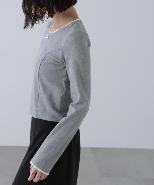 FREE'S MART（フリーズマート）の「◆コンパクトフリルカットソー（Tシャツ/カットソー・レディース・ブラック/グレー/ホワイト・FREE）」の19枚目の写真