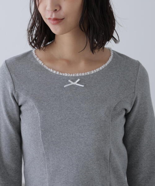 FREE'S MART（フリーズマート）の「◆コンパクトフリルカットソー（Tシャツ/カットソー・レディース・ブラック/グレー/ホワイト・FREE）」の21枚目の写真