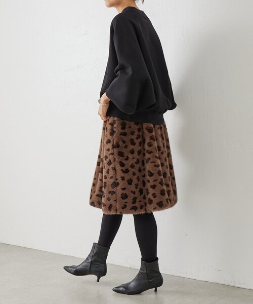 BEARDSLEY（ビアズリー）の「《15 quinze》レオパードファースカート（スカート・レディース・ブラウン・FREE）」の10枚目の写真