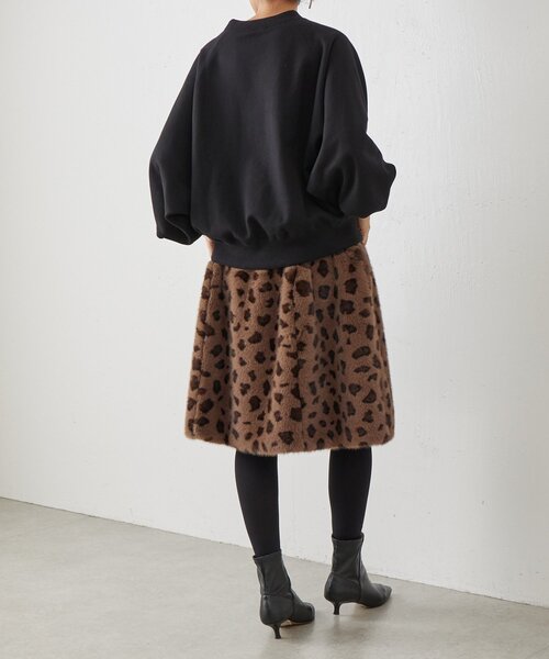 BEARDSLEY（ビアズリー）の「《15 quinze》レオパードファースカート（スカート・レディース・ブラウン・FREE）」の11枚目の写真