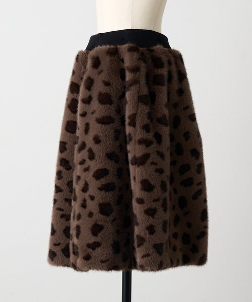 BEARDSLEY（ビアズリー）の「《15 quinze》レオパードファースカート（スカート・レディース・ブラウン・FREE）」の16枚目の写真