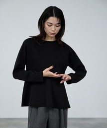 milli de l'air ピーチスムースペプラムカットソー