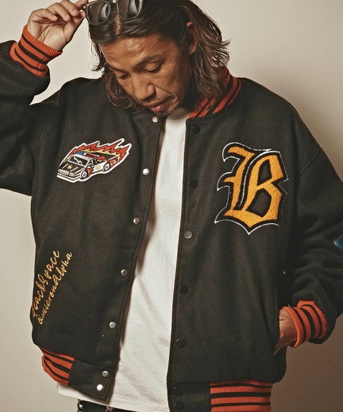 セール】フェイクメルトン サガラワッペンスタジャン（スタジャン