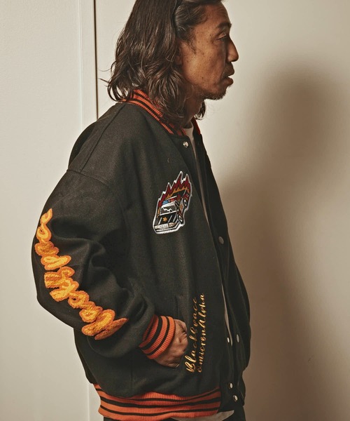 セール】フェイクメルトン サガラワッペンスタジャン（スタジャン