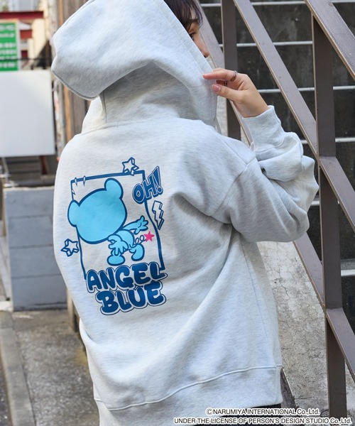 セール】【ANGEL BLUE】別注 エンジェルブルー グラフィック刺繍ジップ