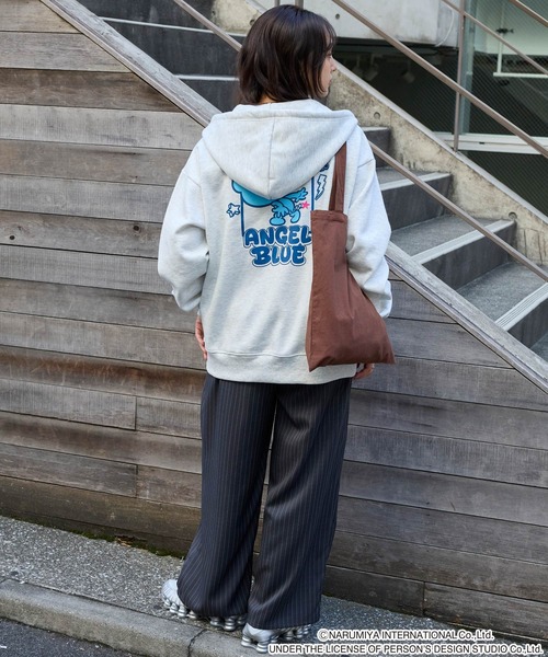 ANGEL BLUE】別注 エンジェルブルー グラフィック刺繍ジップアップ