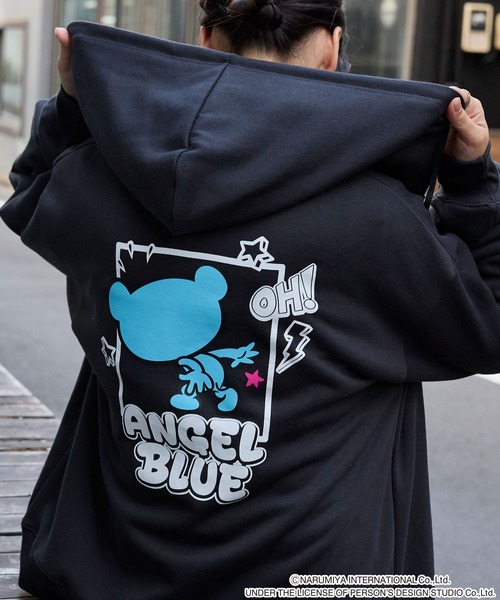 ANGEL BLUE】別注 エンジェルブルー グラフィック刺繍ジップアップ