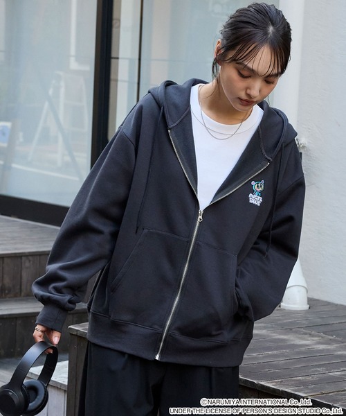 ANGEL BLUE】別注 エンジェルブルー グラフィック刺繍ジップアップ