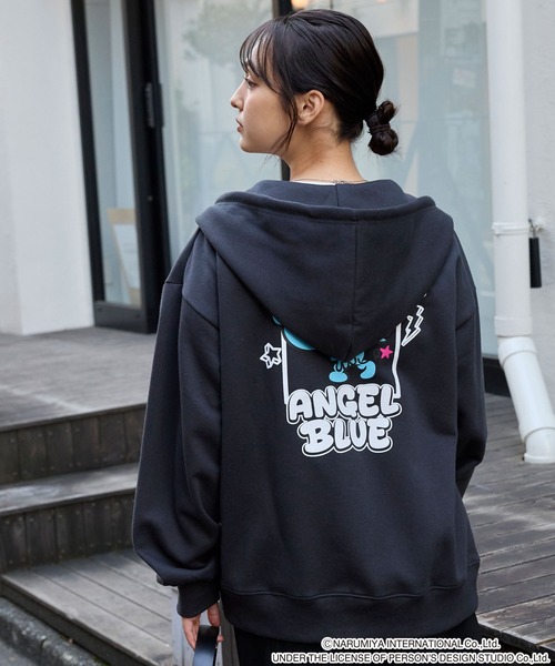 ANGEL BLUE】別注 エンジェルブルー グラフィック刺繍ジップアップ