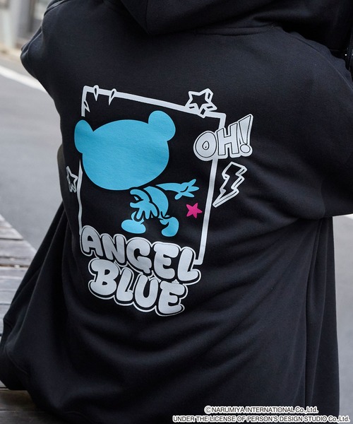 ANGEL BLUE】別注 エンジェルブルー グラフィック刺繍ジップアップ