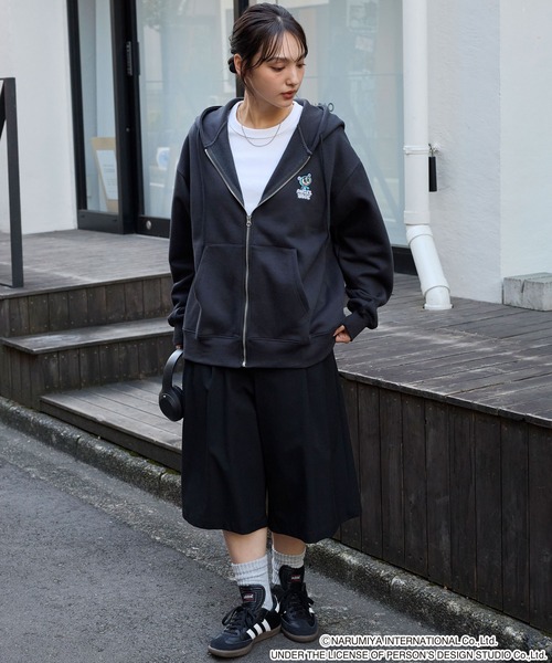 【入手困難】FR2 エンジェルブルー コラボジップパーカー 梅限定 美品 激レア ANGEL BLUE】別注 エンジェルブルー グラフィック刺繍ジップアップ