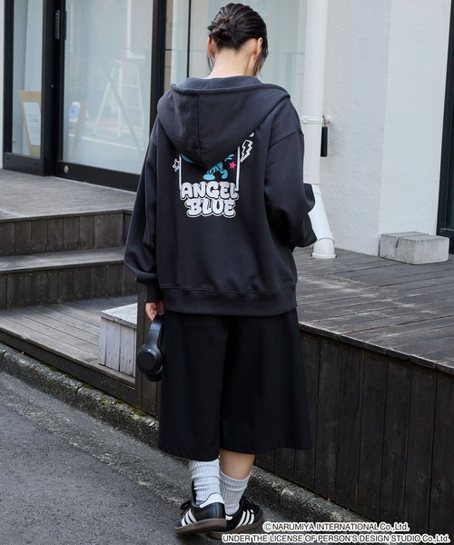 ANGEL BLUE】別注 エンジェルブルー グラフィック刺繍ジップアップ