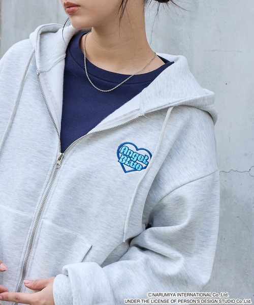 ANGEL BLUE】別注 エンジェルブルー グラフィック刺繍ジップアップ
