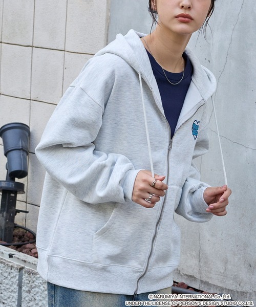 ANGEL BLUE】別注 エンジェルブルー グラフィック刺繍ジップアップ