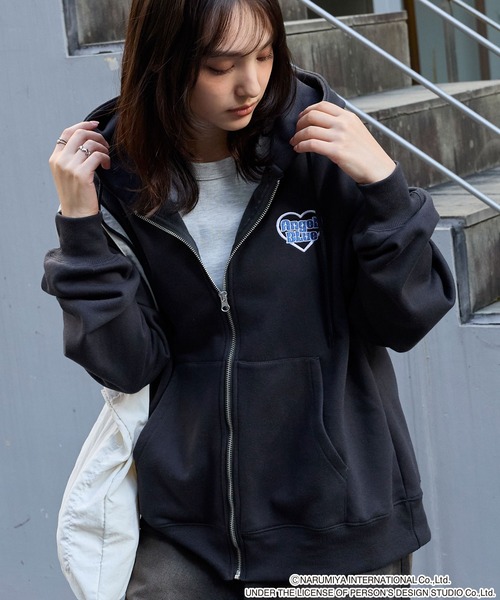 ANGEL BLUE】別注 エンジェルブルー グラフィック刺繍ジップアップ