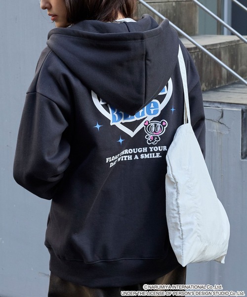 ANGEL BLUE】別注 エンジェルブルー グラフィック刺繍ジップアップ