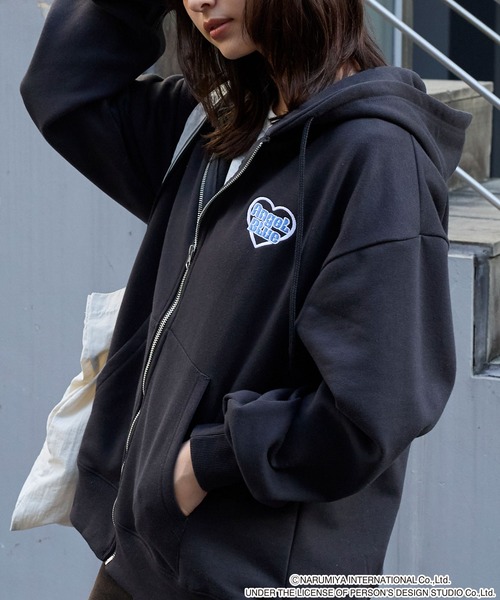 ANGEL BLUE】別注 エンジェルブルー グラフィック刺繍ジップアップ