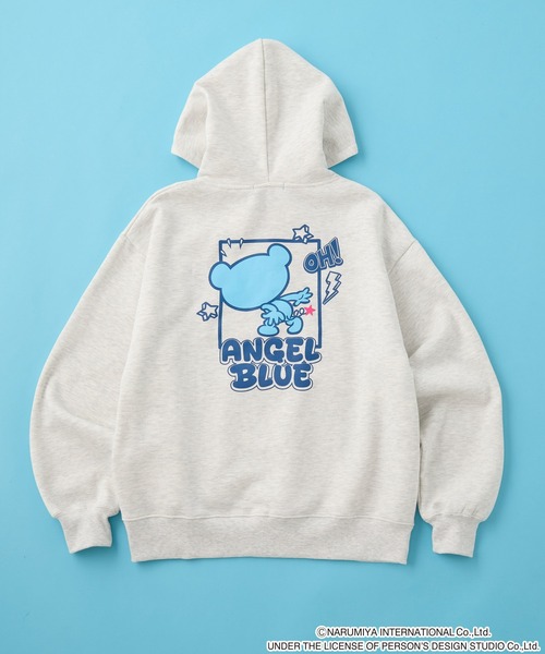 ANGEL BLUE】別注 エンジェルブルー グラフィック刺繍ジップアップ