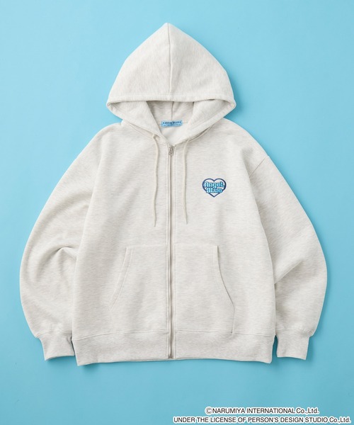 ANGEL BLUE】別注 エンジェルブルー グラフィック刺繍ジップアップ