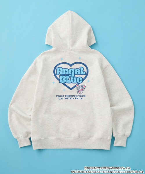 ANGEL BLUE】別注 エンジェルブルー グラフィック刺繍ジップアップ