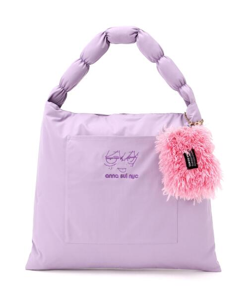 anna sui nyc(アナ スイ エヌ ワイ シー)の「anna sui nyc/アナ スイ エヌワイシー/『×寺田てら』TERAリバーシブルバッグ(トートバッグ・レディース・パープル/ブラック・F)」の3枚目の写真