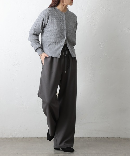 COLONY 2139（コロニートゥーワンスリーナイン）の「ウールライクイージーワイドパンツ（スラックス・レディース・ブラック/アイボリー/チャコールグレー・MEDIUM/SMALL）」の20枚目の写真