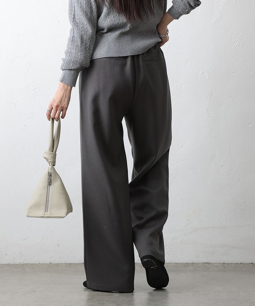 COLONY 2139（コロニートゥーワンスリーナイン）の「ウールライクイージーワイドパンツ（スラックス・レディース・ブラック/アイボリー/チャコールグレー・MEDIUM/SMALL）」の17枚目の写真