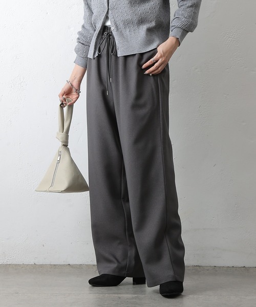COLONY 2139（コロニートゥーワンスリーナイン）の「ウールライクイージーワイドパンツ（スラックス・レディース・ブラック/アイボリー/チャコールグレー・MEDIUM/SMALL）」の18枚目の写真