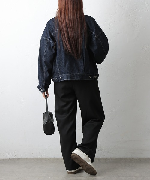 セール】ウールライクイージーワイドパンツ（スラックス）｜COLONY