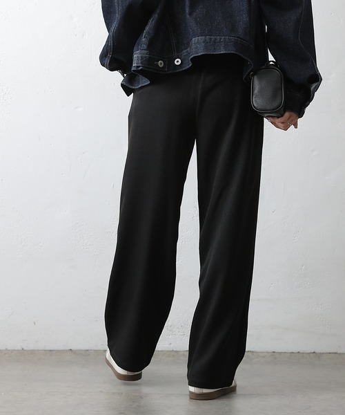 セール】ウールライクイージーワイドパンツ（スラックス）｜COLONY