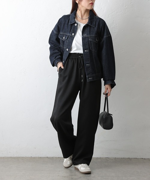 COLONY 2139（コロニートゥーワンスリーナイン）の「ウールライクイージーワイドパンツ（スラックス・レディース・ブラック/アイボリー/チャコールグレー・MEDIUM/SMALL）」の15枚目の写真