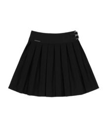 A'GEM/9 × .kom 『FANCY CLUB/ファンシークラブ』 CLASSIC BUCKLE PLEATS MIDI SKIRT/バックルプリーツスカート