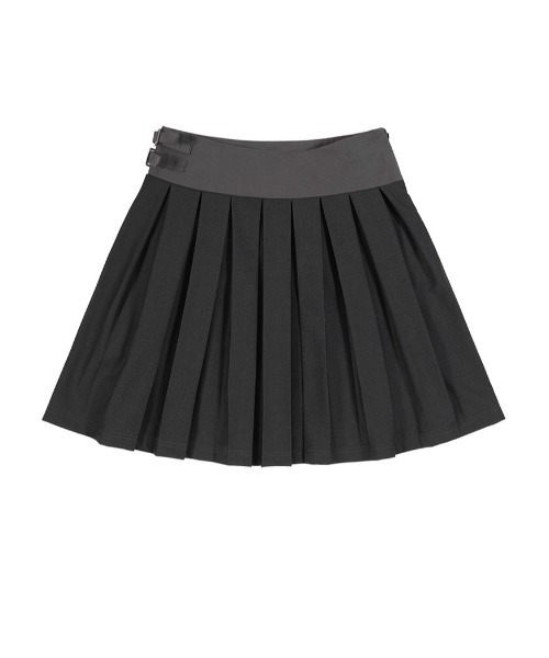 FANCY CLUB(ファンシークラブ)の「A'GEM/9 × .kom 『FANCY CLUB/ファンシークラブ』 CLASSIC BUCKLE PLEATS MIDI SKIRT/バックルプリーツスカート(スカート・レディース・グレー/ブラック・FREE)」の18枚目の写真