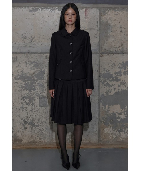 FANCY CLUB(ファンシークラブ)の「A'GEM/9 × .kom 『FANCY CLUB/ファンシークラブ』 CLASSIC BUCKLE PLEATS MIDI SKIRT/バックルプリーツスカート(スカート・レディース・グレー/ブラック・FREE)」の8枚目の写真