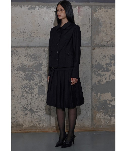 FANCY CLUB(ファンシークラブ)の「A'GEM/9 × .kom 『FANCY CLUB/ファンシークラブ』 CLASSIC BUCKLE PLEATS MIDI SKIRT/バックルプリーツスカート(スカート・レディース・グレー/ブラック・FREE)」の9枚目の写真